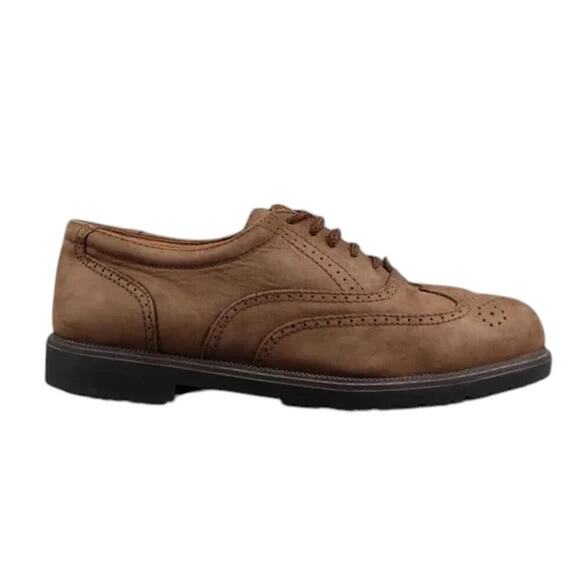 Claybrooke Shoes Mens 10.5 Oxford Wingtip Formal Classic Leather Montana Brown main image 3